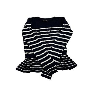 Banana republic women’s sweater. Blue and white stripe. Petite M.